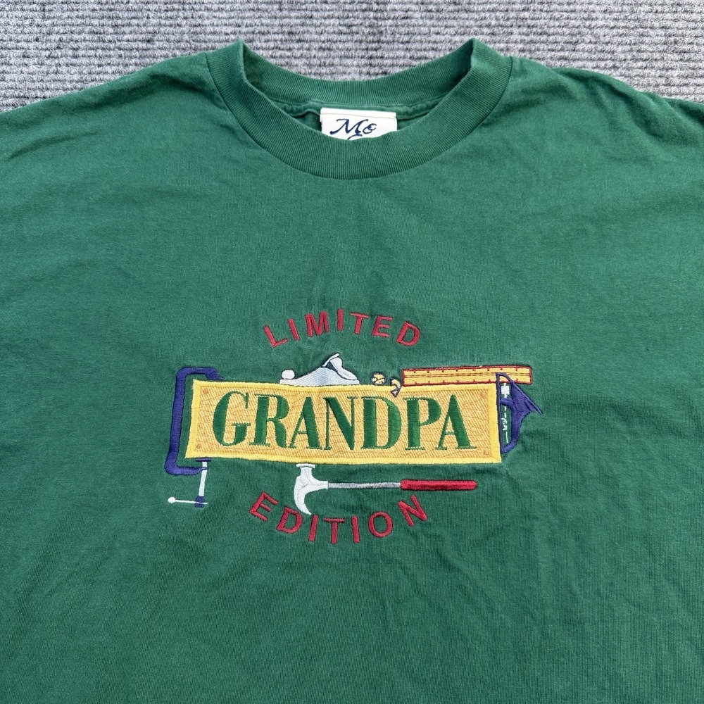 Vintage Limited Edition Grandpa T-Shirt Men's Size XL M & C Sport Green Handyman